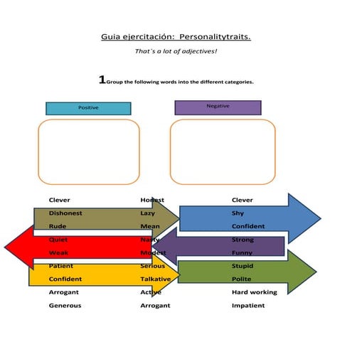 Guia ejercitación adjectives.