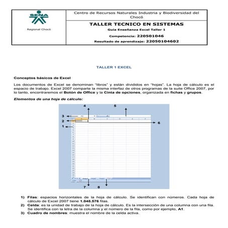 Guia excel grado 7 | DOCX