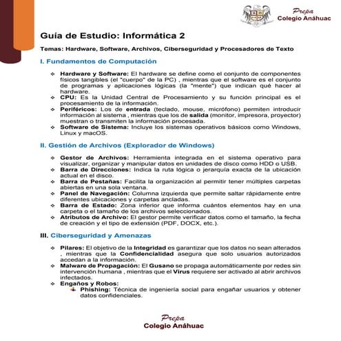 Guia estudio Informática II Primer parcial.pdf