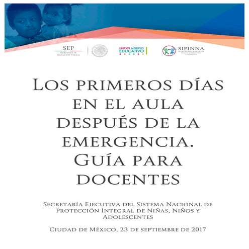 Los primeros días en el Aula después de la emergencia