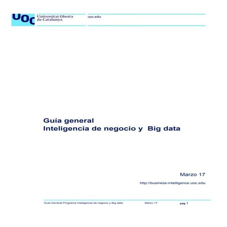 Guia General Programas Inteligencia de Negocio y Big data 17/19 | PDF