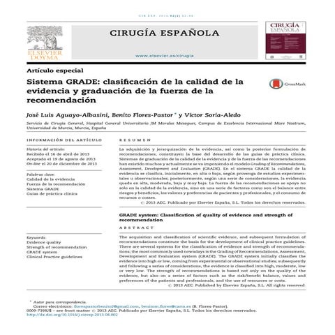 Niveles de evidencia y grados de recomendacion | PDF