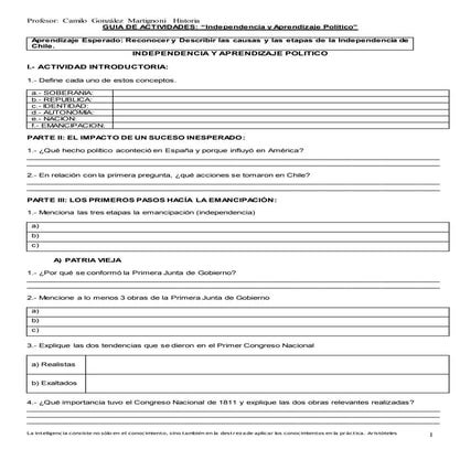 Guia independencia