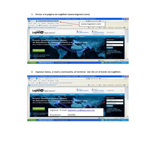 Guia instalacion log mein | PDF