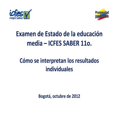 Guia interpretacion de resultados saber 11 octubre 2012 | PDF