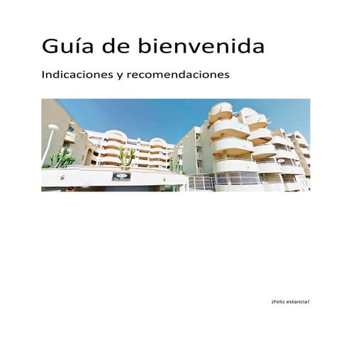 Guía de bienvenida Las Terrazas de Garrucha