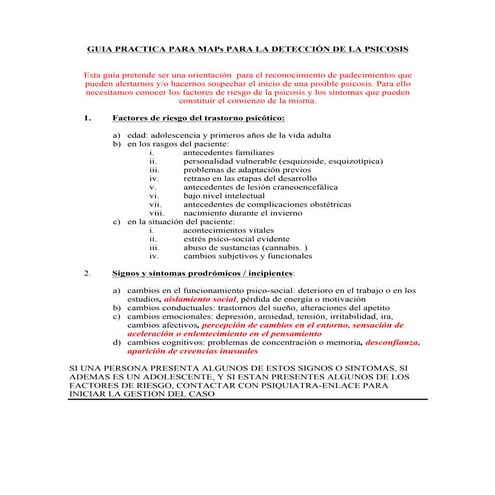 Guía Práctica para la Detección de la Psicosis (AP)