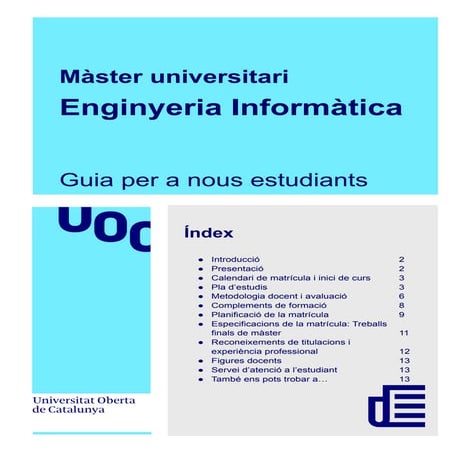 Guia Màster Enginyeria Informàtica UOC (2022 - 2023, 1º semestre)