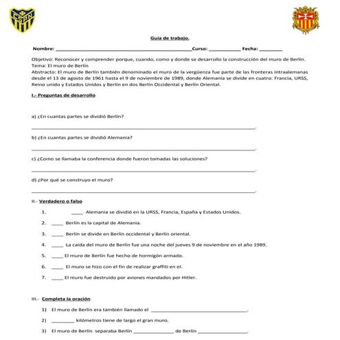 Guia muro de berlin nueva. 