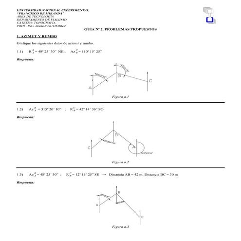 Guia nº2. azimut, rumbo y taquimetria