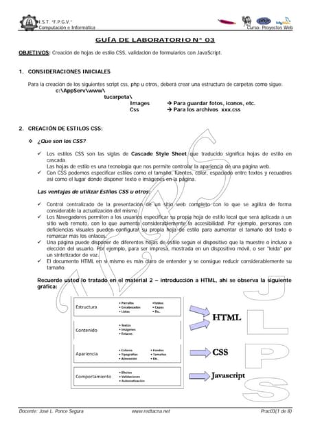 Guia N3   Proyectos Web   Php Css, Js