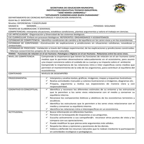 Guia no.2  sexto II periodo