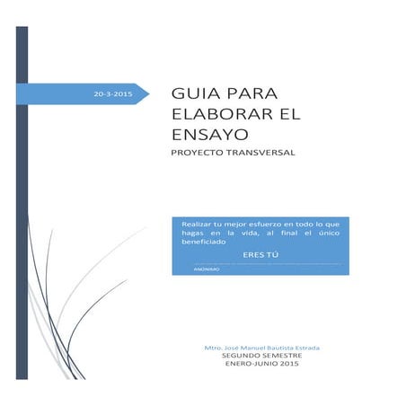 Guia para elaborar un ensayo