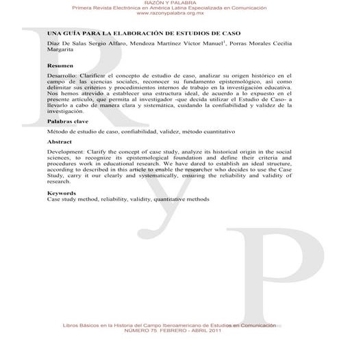 Guia para estudio de caso