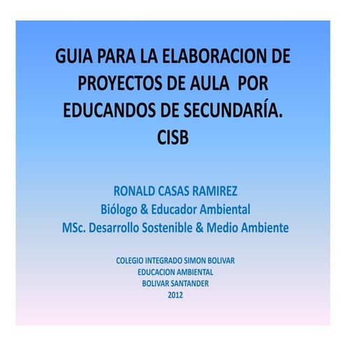 Guia para la elaboracion de proyectos de aula