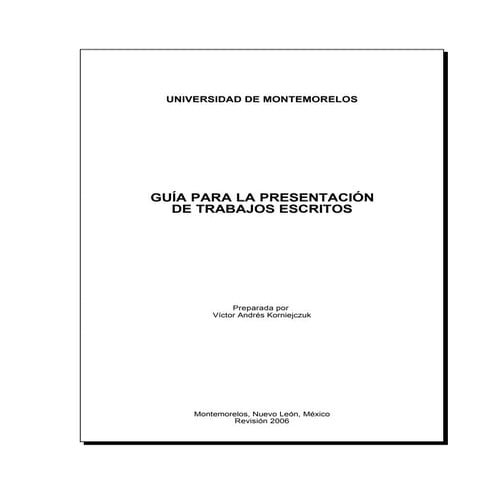 Guia para la presentación de trabajos escritos