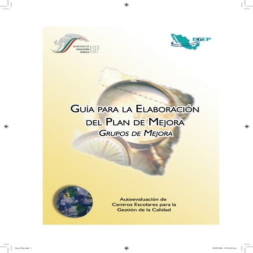 GUIA PARA LA ELABORACION DE PLAN DE MEJORA PARA INSTITUCIONES EDUCATIVAS 