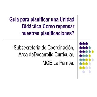 Guia para planificar una unidad did...