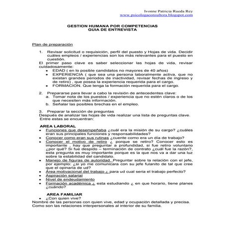 Guia para realizar una entrevista de seleccion de personal