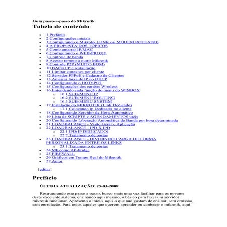 Guia passoapassodomikrotik