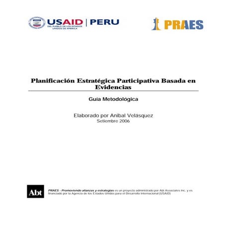 Guia planificacion estrategica participativa basada en evidencias