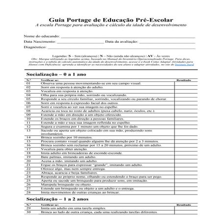 Escala Portage-1 | PDF