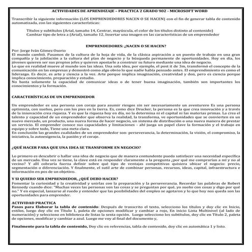 Practica 2 Grado 902 Microsoft Word
