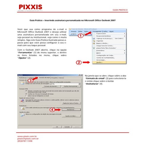 Guia pratico -  Configurando Assinatura no Outlook