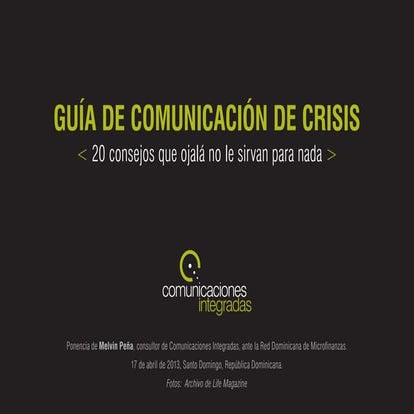 Guía rápida de comunicación de crisis