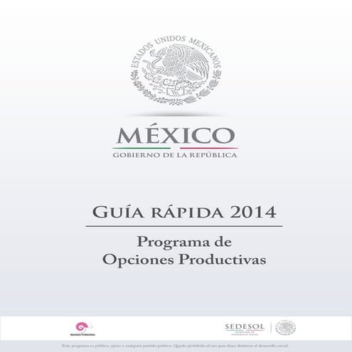 Guia rapida opciones productivas sedesol 2014