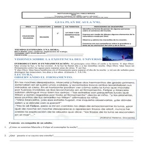 Guias de religion grado primero.