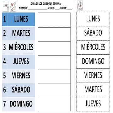 GUIAS DE TRABAJO DIAS DE LA SEMANA.ppt