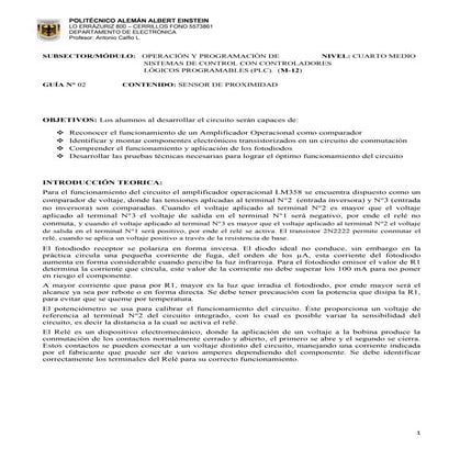 Guia sensor de proximidad