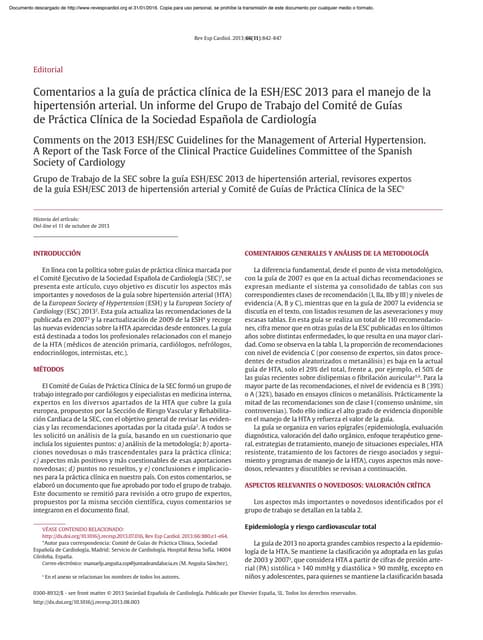 Nuevas pautas de hipertensión controversia jnc 8