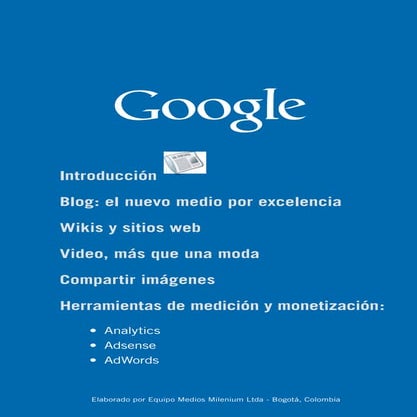 Guías Google para periodistas - Generación de contenidos