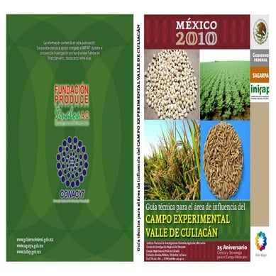 Guia tecnica para el area deinfluencia del campo experimental valle de culiacan