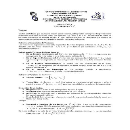 Guia teorica de vectores