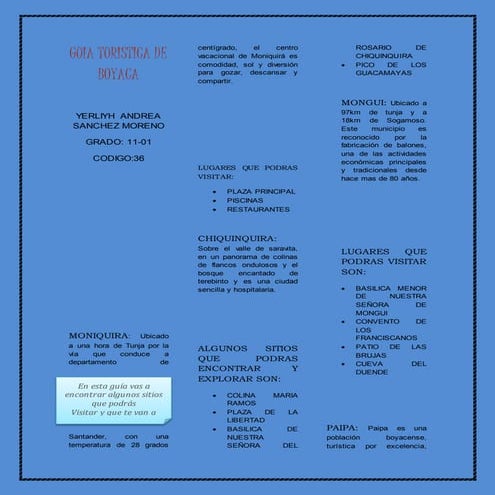 Guia turistica de boyaca