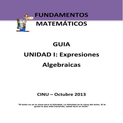 Guia Unidad I Expresiones Algebraicas