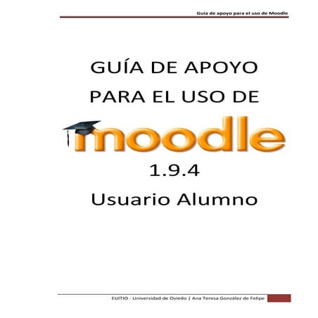 Guía de apoyo para el uso de Moodle 1.9.4 Usuario alumno | PDF