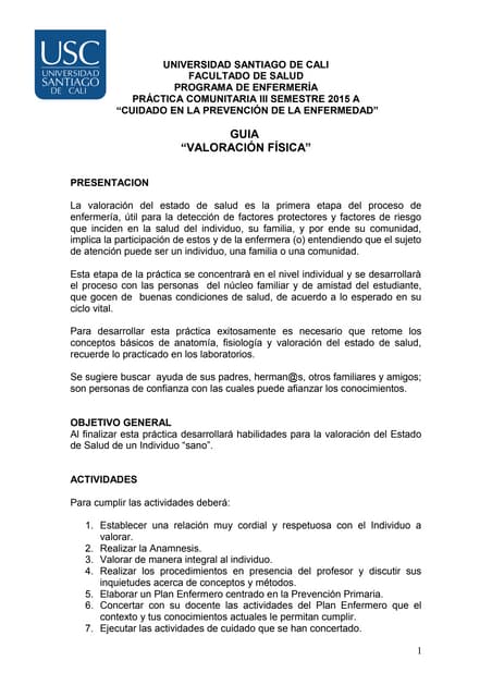Guia valoracion fisica