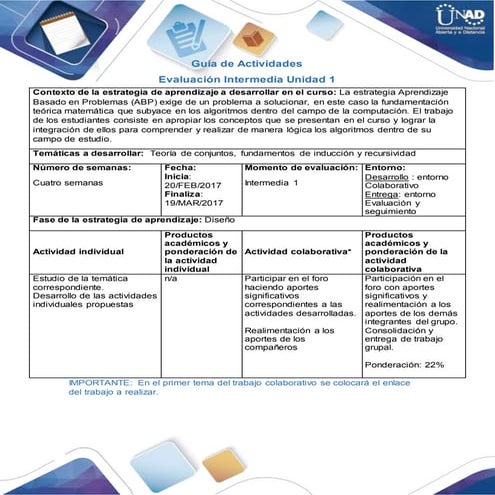 Guia y rubrica unidad 1