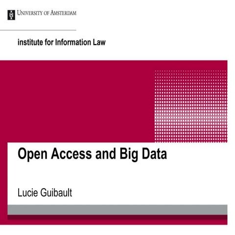 Open access and Big Data