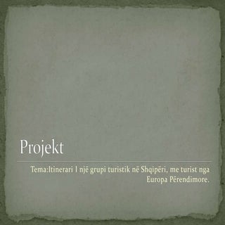 Projekt ne guide turistike