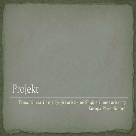 Projekt ne guide turistike