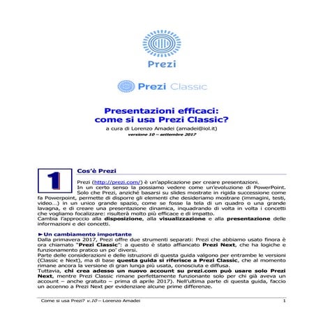 Guida all'uso di Prezi 