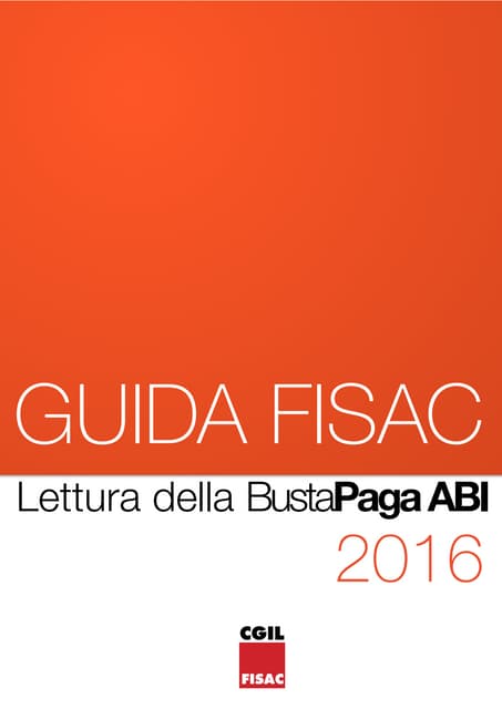 Guida alla Busta Paga ABI 2016
