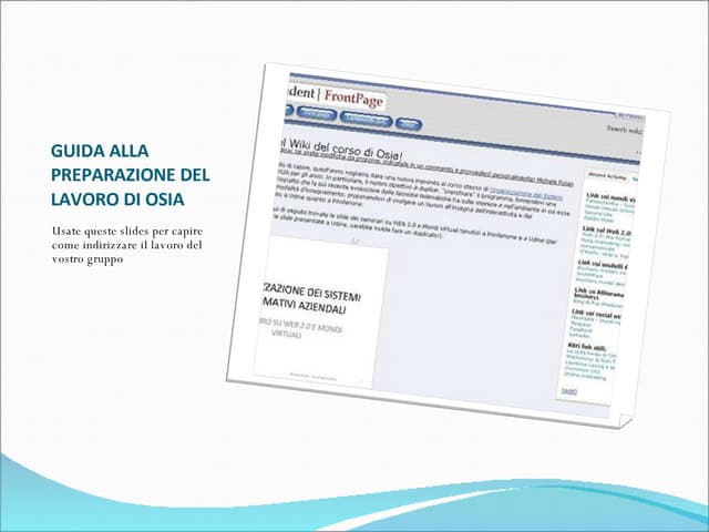 Guida alla preparazione del lavoro di gruppo - OSIA