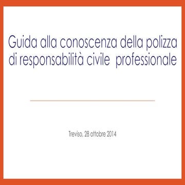 Dottori Commercialisti - Guida alla conoscenza della polizza di responsabilit...