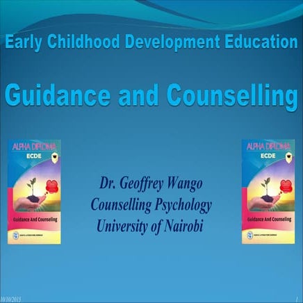 Guidance and Counselling Early Childhood Development Education